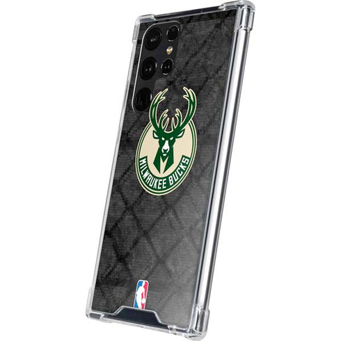 NBA Milwaukee Bucks Rusted Dark Galaxy S24 Ultra Clear Case