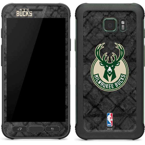 NBA Milwaukee Bucks Rusted Dark Galaxy S7 Active Skin