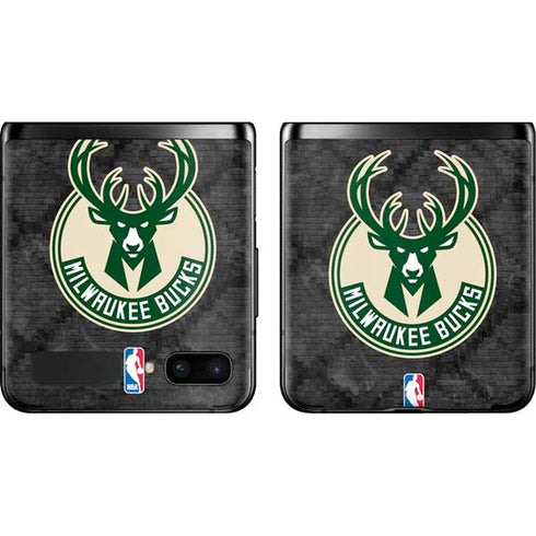 NBA Milwaukee Bucks Rusted Dark Galaxy Z Flip Skin