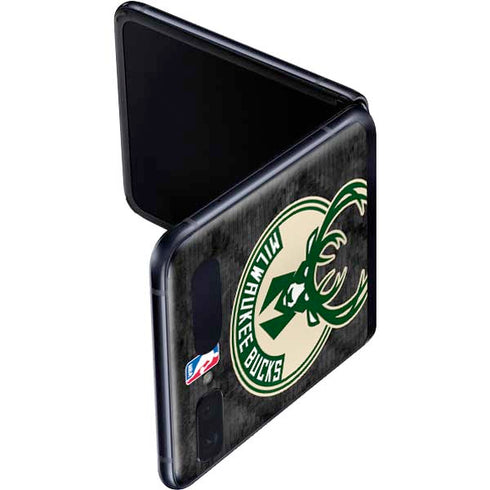 NBA Milwaukee Bucks Rusted Dark Galaxy Z Flip Skin