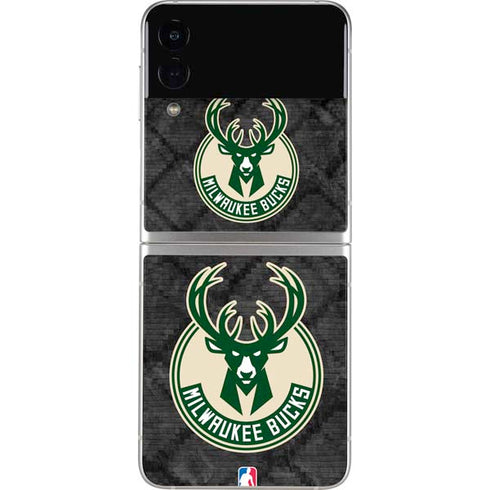 NBA Milwaukee Bucks Rusted Dark Galaxy Z Flip3 5G Skin