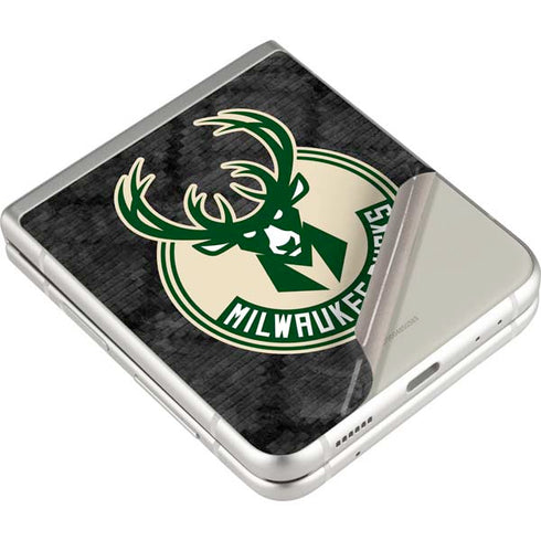 NBA Milwaukee Bucks Rusted Dark Galaxy Z Flip3 5G Skin