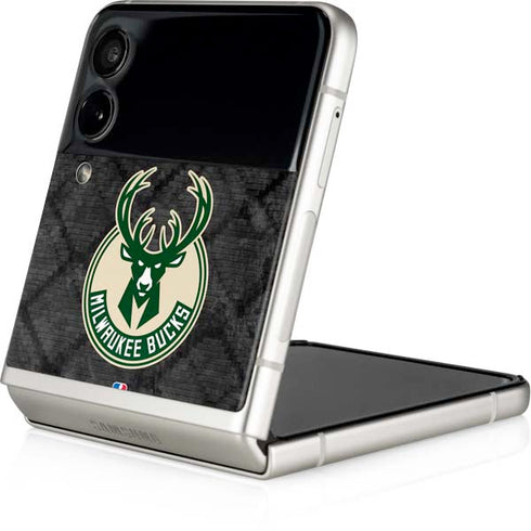 NBA Milwaukee Bucks Rusted Dark Galaxy Z Flip4 5G Skin