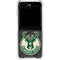NBA Milwaukee Bucks Rusted Dark Galaxy Z Flip5 5G Clear Case