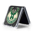 NBA Milwaukee Bucks Rusted Dark Galaxy Z Flip5 5G Clear Case