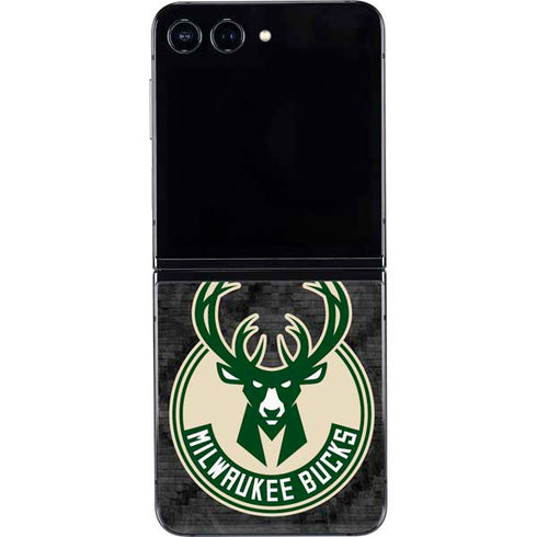 NBA Milwaukee Bucks Rusted Dark Galaxy Z Flip5 5G Skin