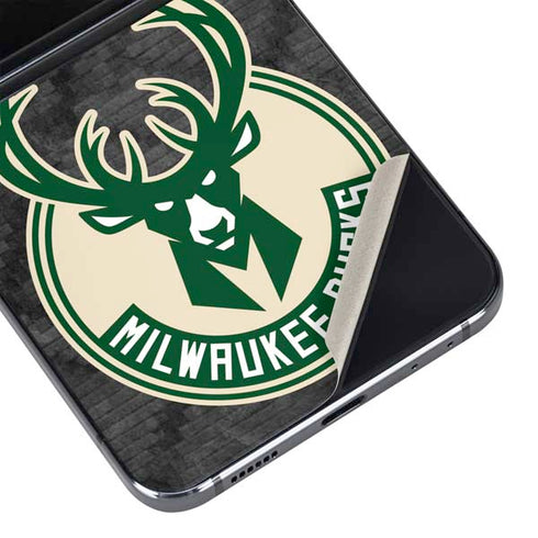 NBA Milwaukee Bucks Rusted Dark Galaxy Z Flip5 5G Skin