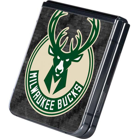 NBA Milwaukee Bucks Rusted Dark Galaxy Z Flip5 5G Skin