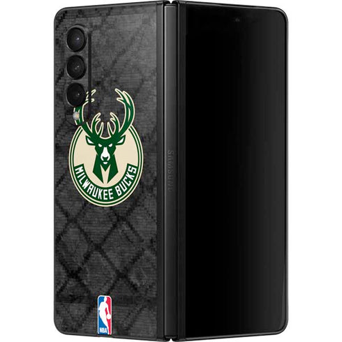 NBA Milwaukee Bucks Rusted Dark Galaxy Z Fold3 5G Skin