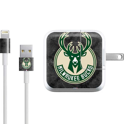 NBA Milwaukee Bucks Rusted Dark iPad Charger (10W USB) Skin