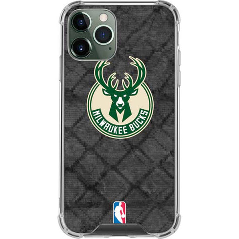 NBA Milwaukee Bucks Rusted Dark iPhone 11 Pro Max Clear Case