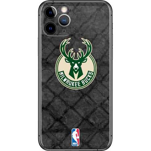 NBA Milwaukee Bucks Rusted Dark iPhone 11 Pro Skin