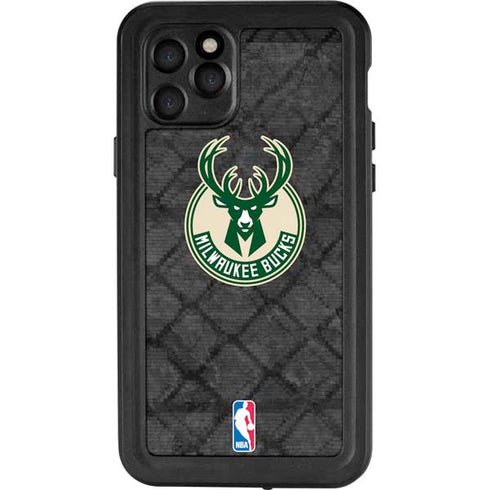 NBA Milwaukee Bucks Rusted Dark iPhone 11 Pro Waterproof Case