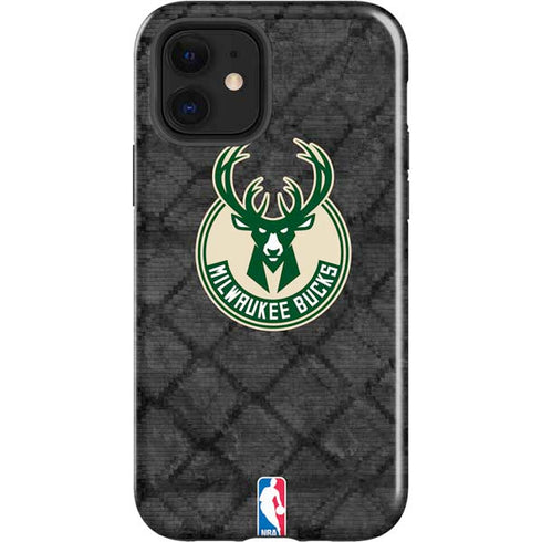 NBA Milwaukee Bucks Rusted Dark iPhone 12 Impact Case