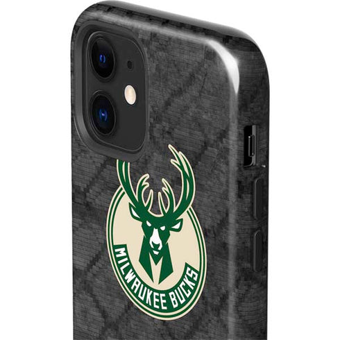 NBA Milwaukee Bucks Rusted Dark iPhone 12 Impact Case