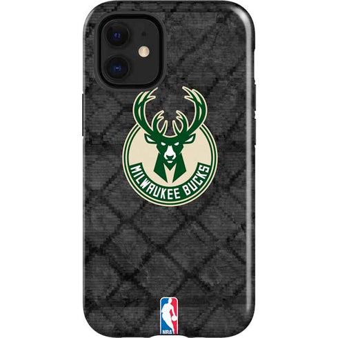 NBA Milwaukee Bucks Rusted Dark iPhone 12 Mini Impact Case