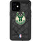 NBA Milwaukee Bucks Rusted Dark iPhone 12 Mini Waterproof Case