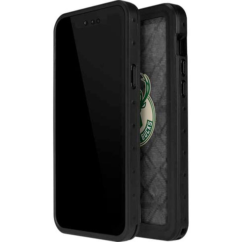 NBA Milwaukee Bucks Rusted Dark iPhone 12 Pro Waterproof Case