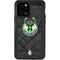 NBA Milwaukee Bucks Rusted Dark iPhone 12 Pro Waterproof Case