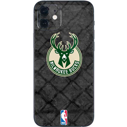 NBA Milwaukee Bucks Rusted Dark iPhone 12 Skin