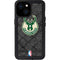 NBA Milwaukee Bucks Rusted Dark iPhone 13 Mini Waterproof Case