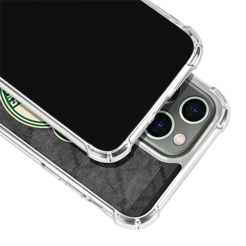 NBA Milwaukee Bucks Rusted Dark iPhone 13 Pro Clear Case