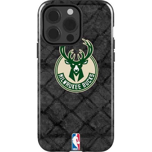NBA Milwaukee Bucks Rusted Dark iPhone 13 Pro Impact Case