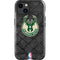 NBA Milwaukee Bucks Rusted Dark iPhone 15 Plus Impact Case