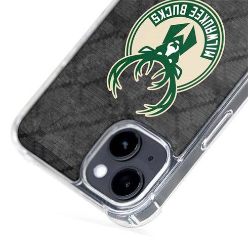 NBA Milwaukee Bucks Rusted Dark iPhone 15 Plus MagSafe Case