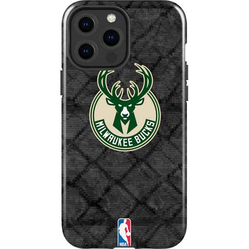 NBA Milwaukee Bucks Rusted Dark iPhone 14 Pro Max Impact Case