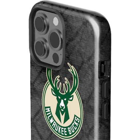 NBA Milwaukee Bucks Rusted Dark iPhone 14 Pro Max Impact Case