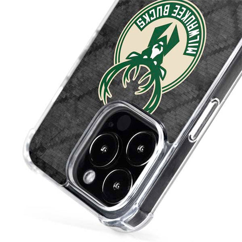 NBA Milwaukee Bucks Rusted Dark iPhone 15 Pro Max MagSafe Case