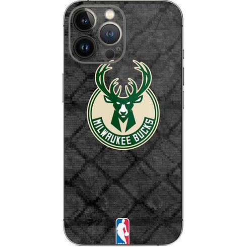 NBA Milwaukee Bucks Rusted Dark iPhone 14 Pro Max Skin