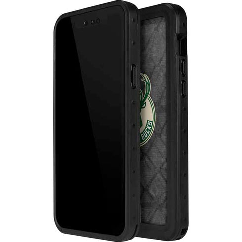 NBA Milwaukee Bucks Rusted Dark iPhone 14 Pro Max Waterproof Case