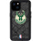 NBA Milwaukee Bucks Rusted Dark iPhone 15 Plus Waterproof Case