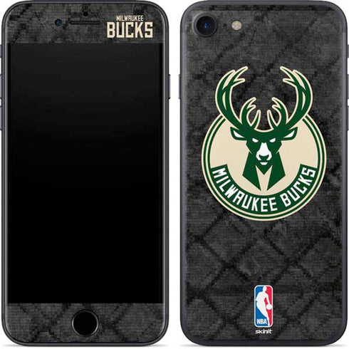 NBA Milwaukee Bucks Rusted Dark iPhone 8 Skin