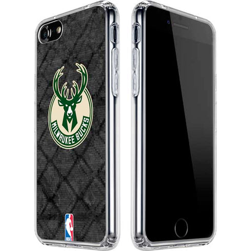 NBA Milwaukee Bucks Rusted Dark iPhone SE (2nd & 3rd Gen) Clear Case