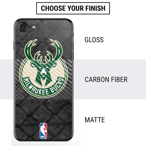 NBA Milwaukee Bucks Rusted Dark iPhone SE (2nd & 3rd Gen) Skin