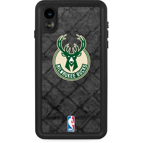 NBA Milwaukee Bucks Rusted Dark iPhone XR Waterproof Case