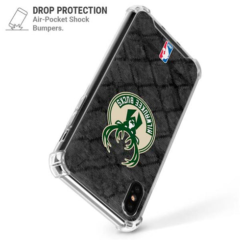NBA Milwaukee Bucks Rusted Dark iPhone XS Max Clear Case