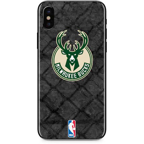NBA Milwaukee Bucks Rusted Dark iPhone XS Skin