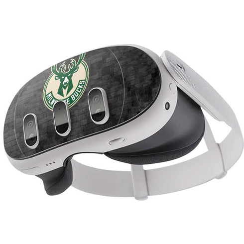 NBA Milwaukee Bucks Rusted Dark Meta Quest 3 Skin