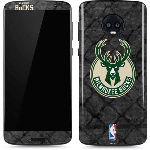 NBA Milwaukee Bucks Rusted Dark Moto G6 Skin
