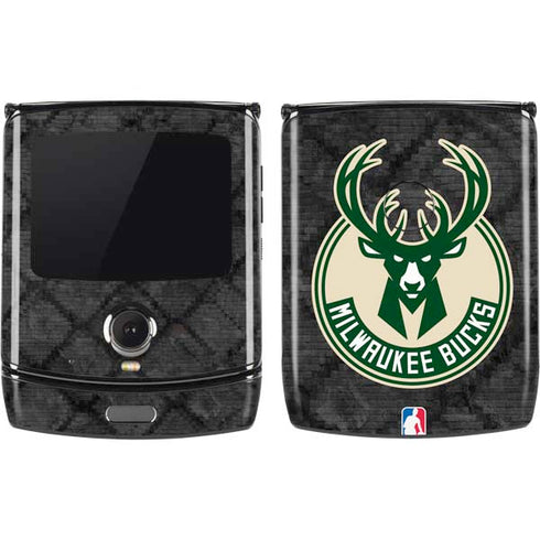 NBA Milwaukee Bucks Rusted Dark Motorola RAZR Skin