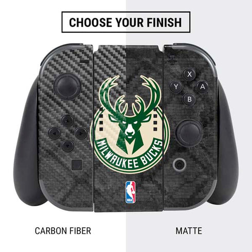 NBA Milwaukee Bucks Rusted Dark Nintendo Switch Bundle Skin