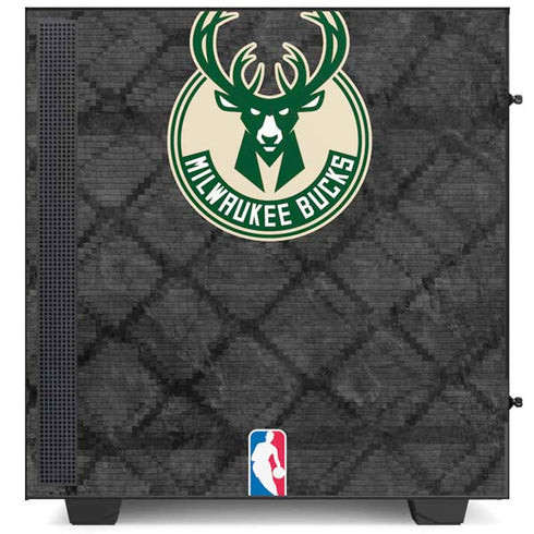 NBA Milwaukee Bucks Rusted Dark NZXT H510 Compact ATX Mid-Tower Case Skin