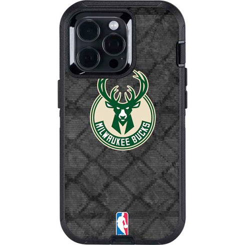 NBA Milwaukee Bucks Rusted Dark Otterbox Defender iPhone Skin