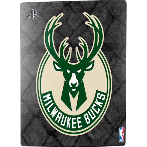 NBA Milwaukee Bucks Rusted Dark PS5 Console Skin