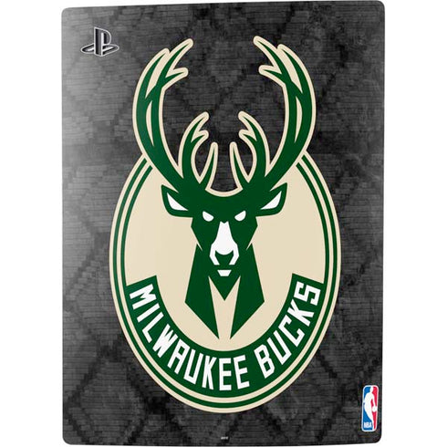 NBA Milwaukee Bucks Rusted Dark PS5 Digital Edition Console Skin