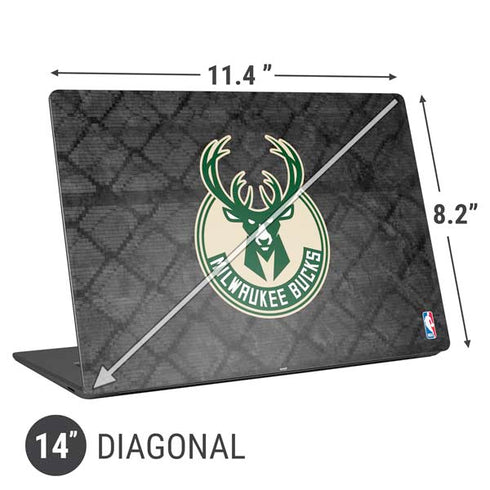 NBA Milwaukee Bucks Rusted Dark Universal Laptop 14in (11.4 x 8.2in) Skin